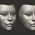 16.jpg Geisha Mask Anime Mask 3D print model