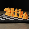 3.png Dragon Figure Chess Set Dragon Knight Character Chess Pieces