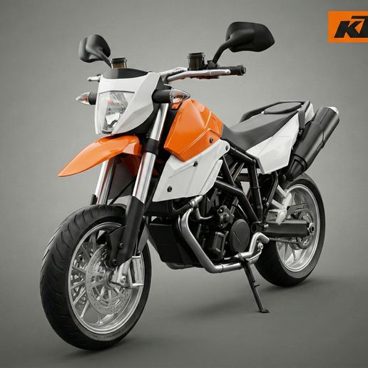 KTM 990 Supermoto R (2012) - The Ultimate Hooligan Bike - High-Detail 3D Printable