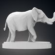 01.jpg Low Poly Elephant Statue