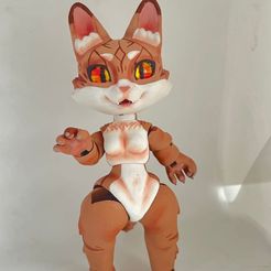 L5GBQF_BWiw.jpg Archivo STL Muñeco peludo: muñeco bjd de gato peludo・Objeto imprimible en 3D para descargar