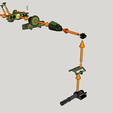 Weapons-Suspension-Assembled-with-gun.png 1/24 Monogram Huey Gunship weapons super detail set.