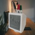 aa9e594d-f46b-4f7e-a039-91c029ba0fcd.jpg Pencil Holder Pen Cup Caddy Desktop Organizer Computer old monitor chat gpt