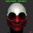 001-Copy.jpg Wolf Mask - Payday 2 Mask - Halloween Cosplay Mask