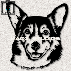project_20231111_2025067-01.png realistic corgi dog wall art corgi wall decor 2d animal