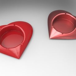 Ashtray-Heart_01.jpg STL file Ashtray Heart・3D printing template to download