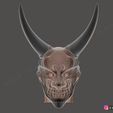 15.jpg Devil Mask - Satan Mask - Hannya Mask - Halloween cosplay 3D print model