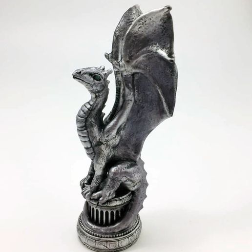 silver_queen_2.jpg STL file Dragon Chess! Alien Beauty Dragon (The Queen)・3D print model to download, loubie