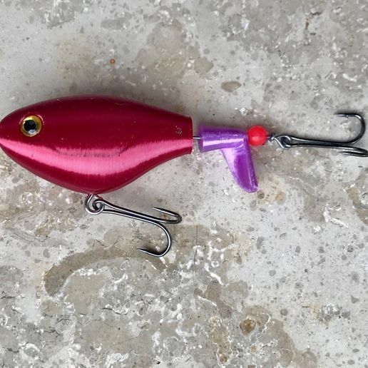 Mini Whopper Plopper fishing lure (one piece) 3D model