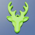 03.jpg Stag Deer Head Keychain