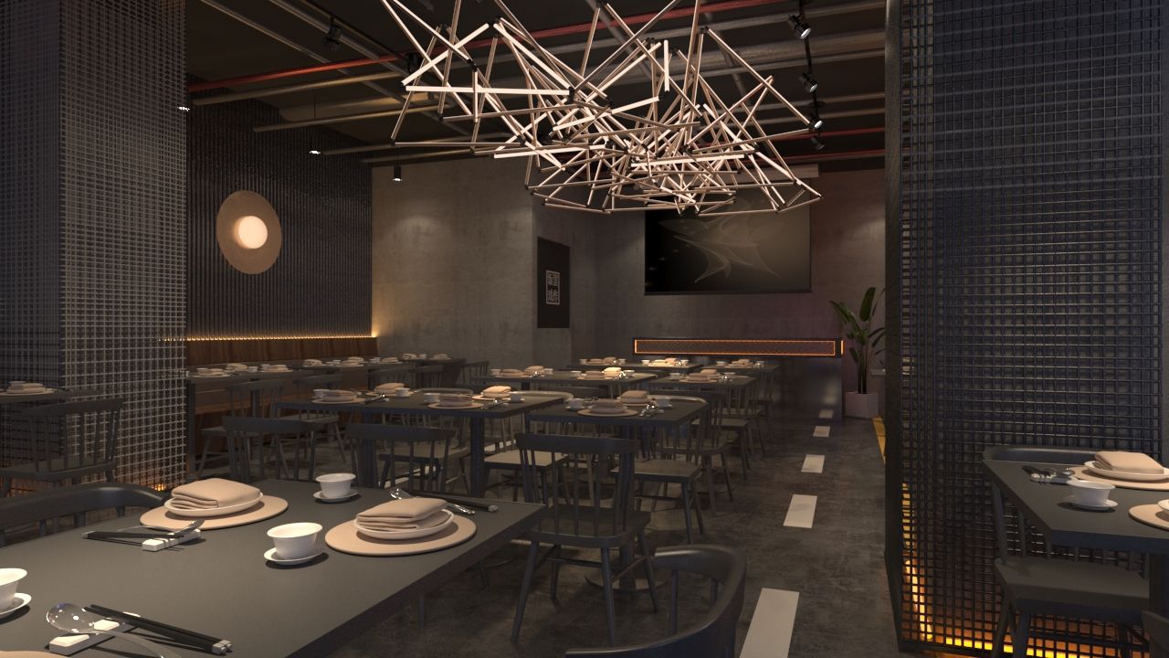 Archivo 3D Modelo 3D de diseño interior de restaurante・Plan de ...