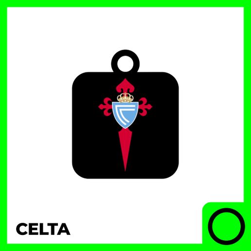 RC Celta de Vigo Keychain 3D Model – Football Club Logo Keyring