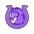 Horseshoe_final.stl Horse Head in Horseshoe - Decorative Relief for CNC and 3D Printing