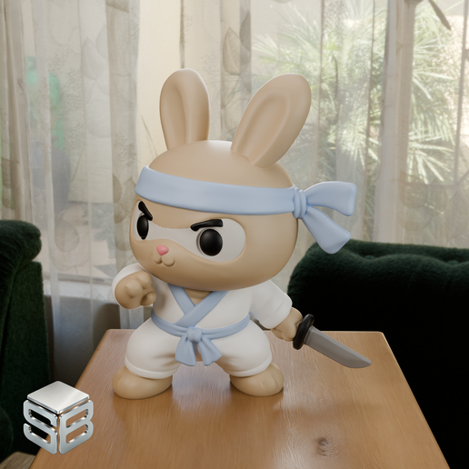 Ninja rabbit – Decorative figure [STL/3MF]
