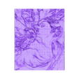 1.obj Elegante panel de escultura en relieve de mujer con flor