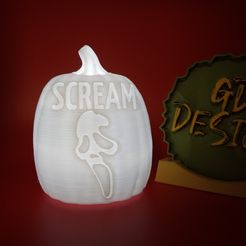 IMG_20230830_182405418.jpg STL file Scream HALLOWEEN PUMPKIN LIGHT・3D printable model to download
