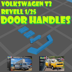 1.png INTERIOR DOOR HANDLES FOR VW T3 REVELL 1/25