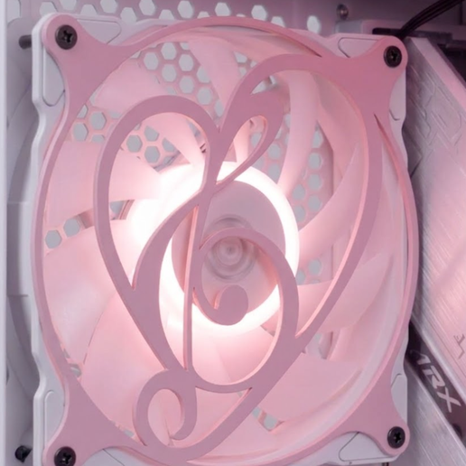 🎼 Treble Clef & Heart PC Fan Cover / Grille
