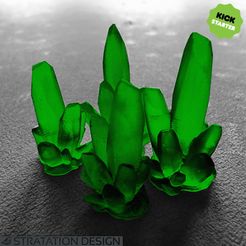 RPG_CrystalCluster01-1.jpg STL-Datei Kristall-Cluster 01・3D-druckbares Modell zum Herunterladen
