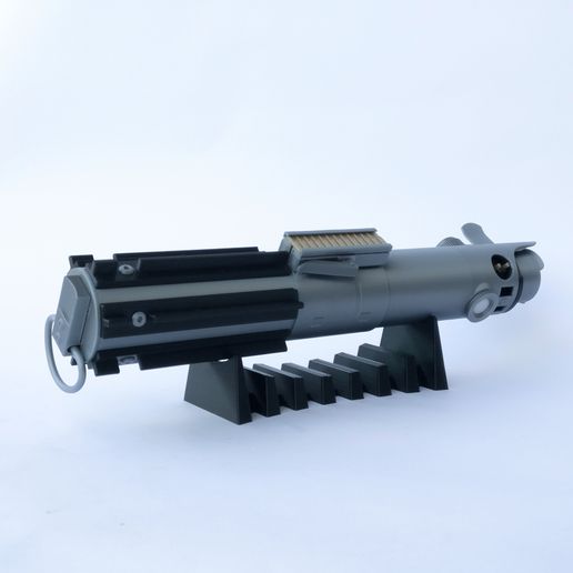 Horizontal display stand for lightsaber hilt 3D model