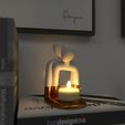 Couple-F3_minimalist_-TinyMakers3d-vs1SSS.jpg Challenge - candle holders Couple minimalist base support V3 HomeDecor_ TinyMakers3D