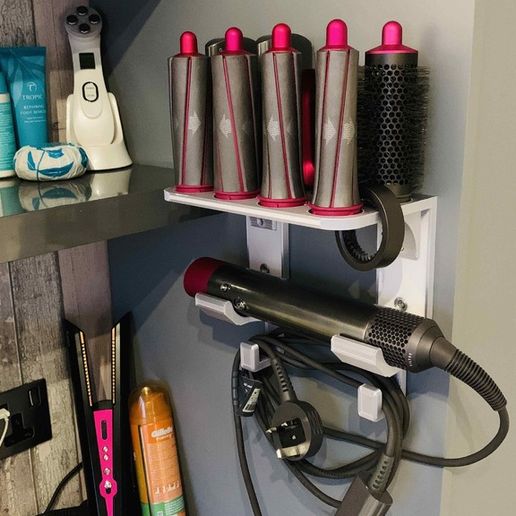Download free STL file Dyson Airwrap Storage Shelf • 3D printable