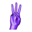 5_SubTool3.stl HAND SIGN LANGUAGE ALPHABET U V W X