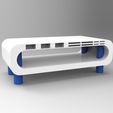 rendu essemble tablette oridi bleu.jpg STL file Computer cabinet with sd card holder, micro sd and USB key・3D print object to download