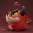 3.png Grumpii Monster Art Toy - Red Demon