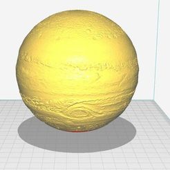 Jupiter_12cm.jpg Free STL file Spherical Lithophane - Jupiter 12cm・3D printing design to download