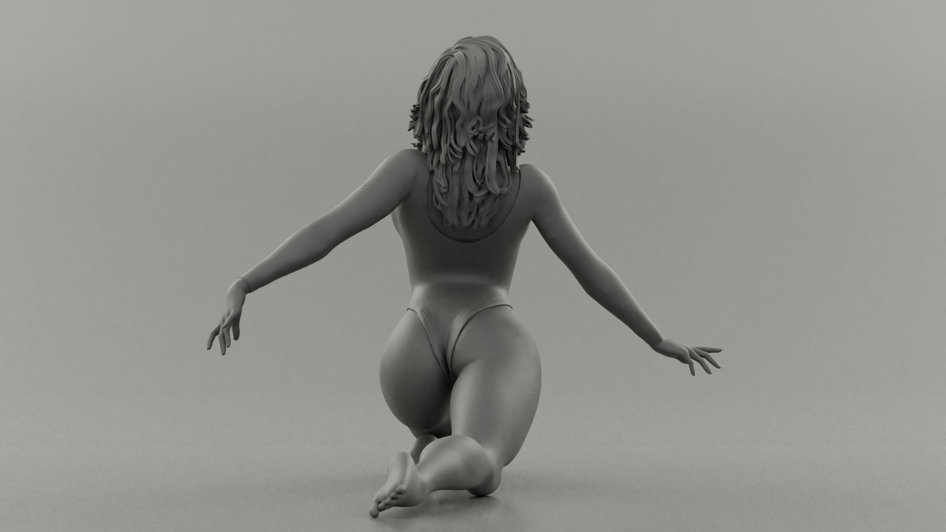 10.jpg 3D file Young Girl Doing Yoga Pose 3D Print Model・3D printer design to download, 3DGeshaft