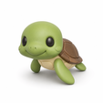 cute_turtle_preview.png Happy Sea Turtle Figurine