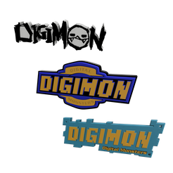 asdfffd.png STL-Datei 3D MULTICOLOR LOGO/SIGN - Digimon (Drei Variationen)・3D-Drucker-Vorlage zum herunterladen