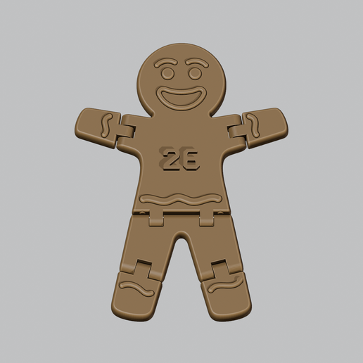 Christmas Gingerbread Fidget 2026 - Raised 26 Icing Buttons