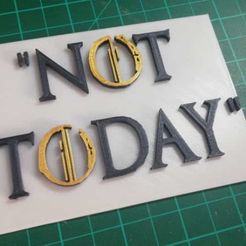5b3dccf47f2db429accfbaec32d63376_display_large.jpg STL-Datei Game of thrones "NOT TODAY" kostenlos・Vorlage für den 3D-Druck zum herunterladen