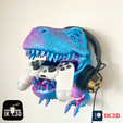 4.png T-REX DINOSAUR HEAD WALL MOUNT NO SUPPORTS