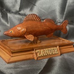 IMG_7752.jpg fish sculpture of a zander / pikeperch with storage space for 3d printing