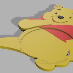 WinnieThePoohBear3DCoaster2.jpg Winnie The Pooh Bear 3D Cup Coaster