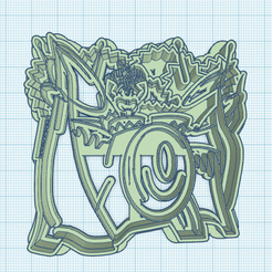 812-Gigantamax-Rillaboom.png Fichier STL Pokemon : Découpeur de biscuits Gigantamax Rillaboom・Modèle à imprimer en 3D à télécharger