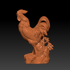 cock_01.png STL-Datei Hahn_01 kostenlos・Modell zum 3D-Drucken zum herunterladen