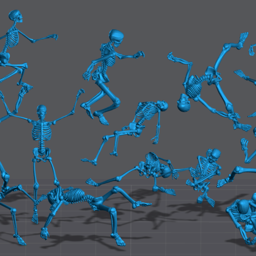 💀 Rigged skeleton・ STL File for 3D printing・Cults
