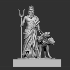 1.png Hades Plutón Dios griego del Inframundo y Cerbero Estatua Figurilla hecha a mano