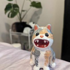 362693093_683844133571440_8637685851708871112_n.jpg Файл STL Кошачий монстр с открытой пастью・Модель для загрузки и 3D-печати