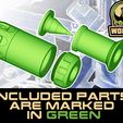 2-UNW-22mm-mount-green.jpg Acetech Quark-M (Quark-R) 22mm threaded RAP4 / MCS barrel tracer mount