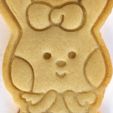 2.jpg Cute Bunny Girl - Easter Cookie cutter with stamp