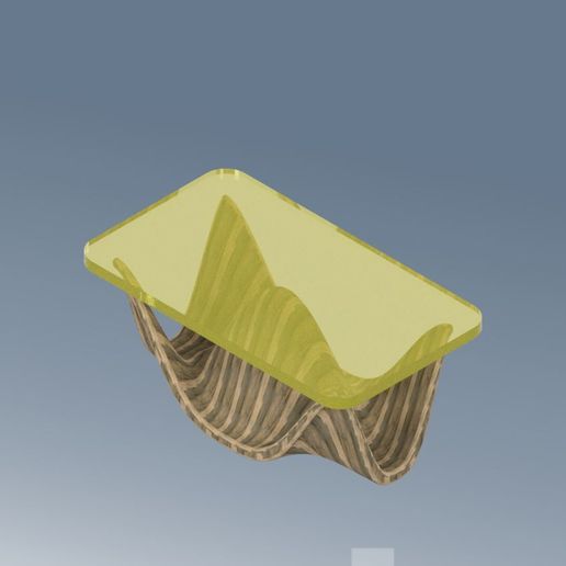 WaveForm – Sculptural Wall Shelf | Manufacturing-Ready CAD Design