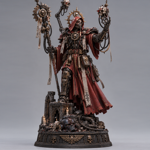 Vhalek — The Crimson Artificer | Grimdark Tech-Priest STL