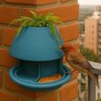 2.jpg The Wall Corner Bird Feeder STL File  3D Printable Outdoor Garden Decor 3D Printed Corner Bird Feeder for Outdoor Decor