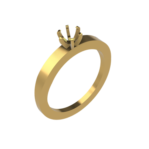 Ring for stone 5 mm 3D model