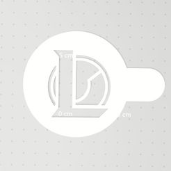 a.jpg STL file LEAGUE OF LEGENDS Coffe stencil / LOL coffee stencil・3D printable design to download